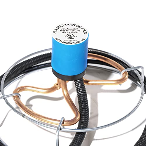 Farm Innovators 3 Pack Submergible Tank De-Icer, 1000W Water Deicer- Ice-N-Easy Design with Protective Cage for Plastic or Metal Livestock Water Stock Tank - color: 1000 Watt, size: 3 Pack