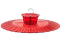 iBorn Hummingbird Feeders Sun Baffle,Ant Proof Moat Shade Cover Combo,for Hanging Bird Feeder for Outdoors Rain Guard,Red, 10.6inch - size: 10.6" Baffle with Ant Moat,1 Pack