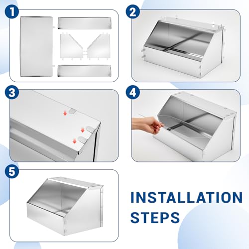2Pack Rabbit Nesting Box,Metal Bunny Small Animal Nest with Removable Floor | Rabbitry Supplies Bunny Small Animal Galvanized Nest with Removable Acrylic Floor, Durable, Easy to Clean Indoor/Outdoor Use