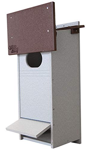 Amish Made Recycled Plastic Wood Duck House, Brown and Gray