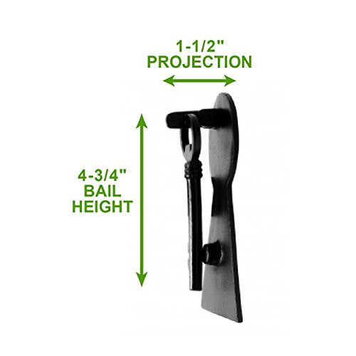 Renovators Supply Manufacturing Door Knockers for Front Door 6 in. Black Cast Iron Key Shaped Door Knocker with Mounting Hardware - color: Black Key