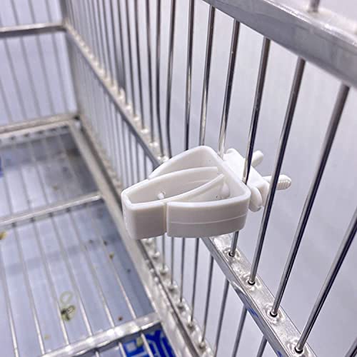 Birds Food Holder heyous 6pcs Bird Cage Food Holder Clips White Pet Parrot Fruit Vegtable Clips Cuttlefish Bone Feeder Device Pin Clamp Bird Cage Accessories
