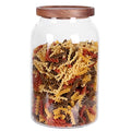 LEAVES AND TREES Y 1 Gallon Glass Jar with Airtight Lid and Anti-Skid Bottom for Dry Food Storage