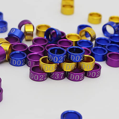 50-Piece Chicken Leg Rings Mix Color Leg Bands Alloy Clip-on Rings for Ducks Gamefowl Small Poultry 3mm/5mm/8mm Bird Leg Rings Leg Bands Metal for Parakeets