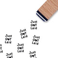 Just Got Laid Chicken Egg Rubber Stamp, 3/5 Inch Small Mini Farm Stamp Scrapbooking Craft