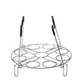 19.5cm Silver Egg Steamer Rack, Heat Resistant Silicone Handle | 19.5cm/7.68inch Steamer Rack Trivet for Instant Pot Accessories Stainless Steel Egg Assit fit, Kitchen Steam Rack Cook 9 Eggs - color: Egg Steamer Rack Trivet