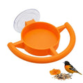 Window Bird Feeder with Strong Suction Cup, Vibrant Orange Bird Watching Feeder for Wild Birds, Easy to Clean Tray and Curved Perch, Perfect Bird Watching Gift for Garden & Home (1Pcs)