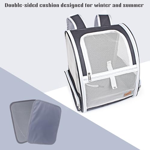 Cat Carrier Backpack, Dog Backpack, Ventilate Pet Cats Puppy Dogs Birds Bunny Backpack for Travel Indoor Outdoor Use(Black)