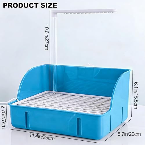 kathson Automatic Parakeet Bird Bath with Pump,Parrot Shower Bathtub (Blue) | Circulating Water System Large Bird Fountain Bath Bathing Tub for Budgie Cockatiel Lovebird Conure - color: Blue