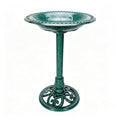Outdoor Antique Bird Bath Polyresin Lightweight Garden Birdbath for Outside Weather-Resistant Bird Baths(Green) - color: Green