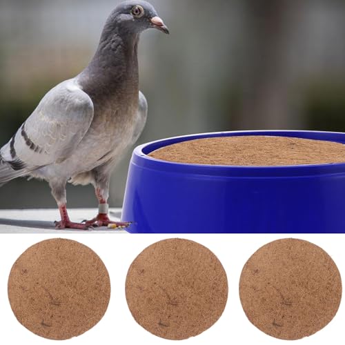 SEWACC 10Pcs Natural Palm Nest Pads for Pigeon Egg Hatching Breathable Bird Breeding Mats Pet Supplies Suitable for Parrots Hamsters and Poultry Eco-Friendly Material