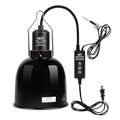 LUCKY HERP Reptile Light Fixture with Dimming Thermostat & Timer, Aluminum 5.5inch Deep Dome Reptile Lamp Fixture, Heat Lamp Fixture for Reptile Bulb Basking Heat Bulb, Max 100W - size: 5.5 Inch