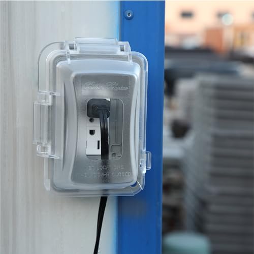 Bates Choice Weatherproof Electrical Outlet Cover, 2 Pack, 1-Gang, Outdoor Outlet Cover, Weatherproof, Outlet Cover Box - color: Clear, size: 2 Pack