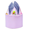 Easter Basket Seersucker Egg Hunt Bunny Baskets for Kids with Cute Rabbit Ears Stripe Storage Gifts Candies Personalized Easter Party Gifts… - color: seersuck2022pink