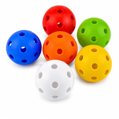 Bonka Bird Toys 2831 Pack of 6 Small Colored Plastic Balls 1.5" Diameter Durable Plastic Foraging and Foot Talon Toys for Extra Small Small Medium Birds DIY Bird Toy Parts