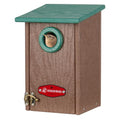 Kingsyard Recycled Plastic Bird House for Outdoors - Weatherproof Wren Bird Nesting with Predator Guard & Air Vents, Green - color: Green