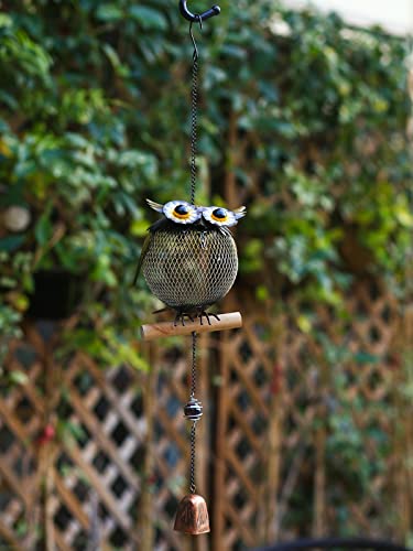 Solar Bird Feeder,Squirrel-Proof Bird Feeders for Outside,Cute Animal Shaped Birdfeeders,Owl Decoration Gifts(Owl Shaped) - style: Owl Shaped
