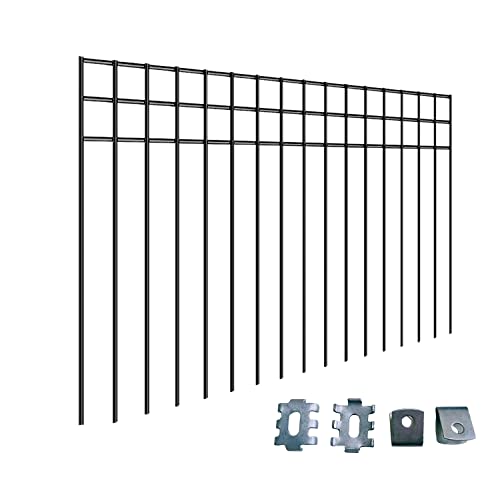 24x15-inch No Dig Animal Barrier Fence, 20 Pack Black Dig Protective Fence with 1.5 inch Spike spacing, Dog/Rabbit/Groundhog Underground Defence, for Outdoor Garden Patio - size: 20 pack 24x15-inch black