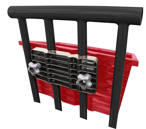 Little Giant® Adjustable Fence Feeder - Livestock Feeder for Vertical Pipe Panel and Wire Grid Fencing - Mounting Hardware Included Holds 75lbs - Made in USA