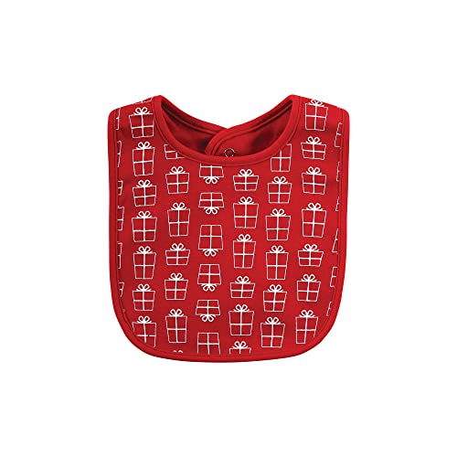Hudson Baby Unisex Baby Cotton Bib and Headband Set - color: Merry and Bright, size: One Size