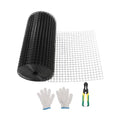 1 in Hardware Cloth, 24 in x 100 ft Chicken Wire Fence, Chicken Wire Mesh Roll with Pliers and Glove for Rabbit Cages, Chicken Coop Fences and Poultry Enclosures(16 Gauge, Black) - color: Black, size: 1in 24in x 100ft(with Gloves and Plier)