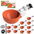 12 Pack Large Automatic Chicken Waterer Cups | Chicken Water Feeder | Poultry Water Feeder Kit | Tee Fittings Poultry Feeder Cups for Chicks, Duck, Turkey, Goose