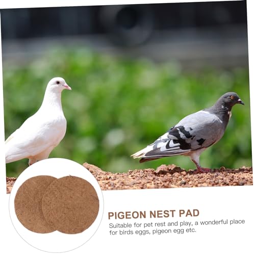 Totority 10Pcs Pigeon Nest Pads Palm Mat for Bird Eggs for Hatching House for Parrots Hamsters Animals Nesting Material