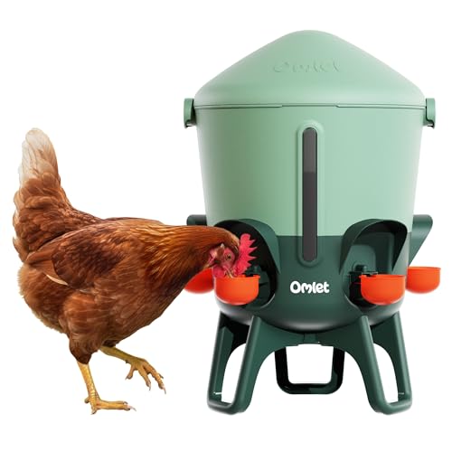 Omlet Insulated Chicken Waterer, 3 Gallon | Automatic Poultry Water Dispenser with 5 Cups & Nipples Included | BPA-Free | Anti-Roost Lid | Sage Green - color: Sage Green, size: 3 Gallon