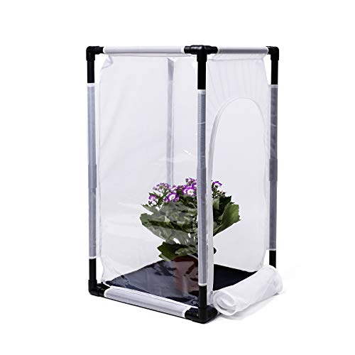 RESTCLOUD 30" Large Monarch Butterfly Habitat Cage, Outdoor Insect Mesh Cage Terrarium 16.5" x 16.5" x 30" - style: Poles Slide Through Cover 30" Tall