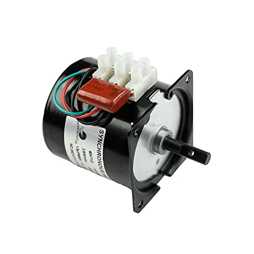 Permanent Magnet Motor 60KTYZ AC 110V 2.5-3RPM CW/CCW Synchronous Gear Motor with Motor Bracket Support Fixed Base - size: 2.5/3r/min Motor+Bracket