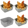 4Pcs Plastic Chicken Nesting Box for Laying Eggs, Floor Large Chicken Laying Boxes for Hens Ducks and Chickens, Hen Nesting Box for Chicken Coop, Backyard, Farm House, Easy to Clean