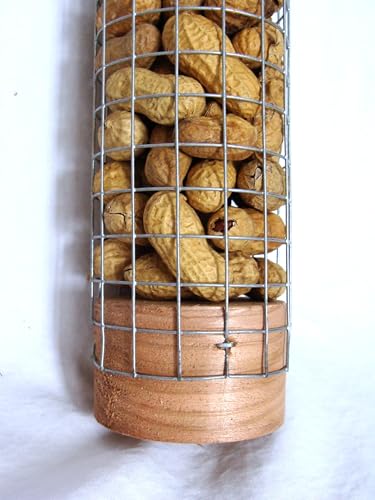 Backyard Birds Unlimited Cedar Whole in-Shell Peanut Outdoor Hanging Wild Bird Feeder Made in the USA-Medium 32" Inch - size: Medium