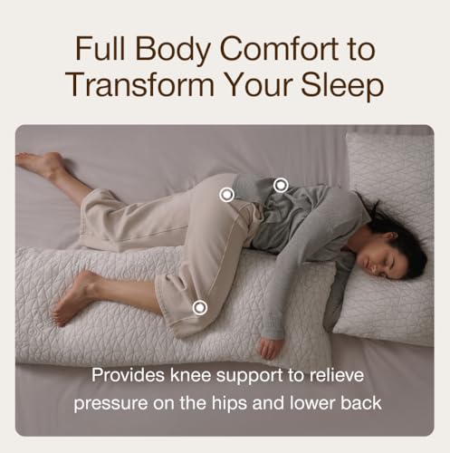 Coop Home Goods Original Adjustable Body Pillow, 20x54 Long Pillow for Back, Shoulder, Hip and Knee Support, Side Sleeper Body Pillows for Adults with Memory Foam & Washable Cover - size: Body Pillow