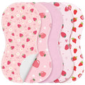 SmoothNovelty 5 Pack Strawberry Baby Burp Cloths Soft Absorbent Burping Rags for Newborns 19"x9" Spit up Cloths for Boy Girl Newborn Baby Shower Registry Gifts Set Nursery Decor - style: Strawberry