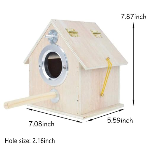 kathson Parakeet Nesting Box,Bird Nest House,Parrots Breeding Mating Hut,Cockatiel Nesting Box for Budgie,Lovebirds,Conure,Canary,Finch and Small Medium Birds,L