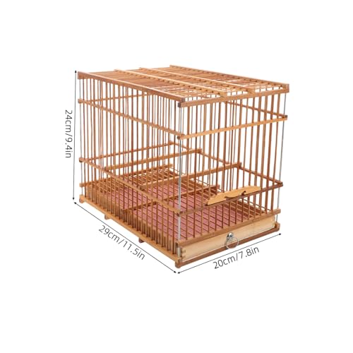 Hemoton Portable Lightweight Bamboo Bird Cage for Small Parrots Eco-Friendly Handwoven Bird Carrier with Unique Design for Travel and Outdoor Use