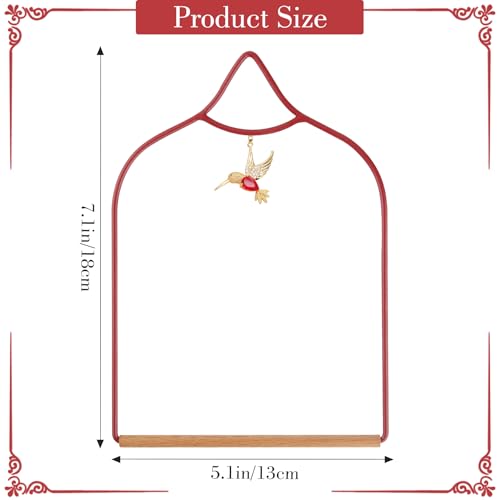 Hummingbird Swing - Metal Hummingbird Swings and Perches with Wooden Dowel for Outdoor Garden Patio Backyard Hanging, Bird Essentials