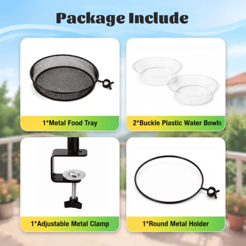 Deck Bird Feeders Platform Bird Feeder Deck Mount Bird Bath Spa for Dual Use Deck Flower Stand Flower Pot Great for Attracting Birds Detachable and Adjustable Heavy Duty Sturdy Steel,Bronze - color: deck bird feeder bronze-1pack