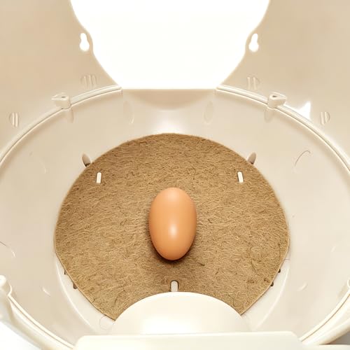 Roll Away Chicken Nesting Box, Egg-Shaped Hen Laying Box with Automatic Egg Collection, Wall Mount or Floor Stand, Rust-Free ABS (Starter (1 Box, 3 Pads+1Egg))