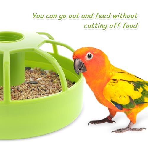 2 Pack Chicken Feeder Poultry Food Dispenser Chicken Plastic Water Feeder for Small Poultry Chicken Duck Pigeon Quail Bird