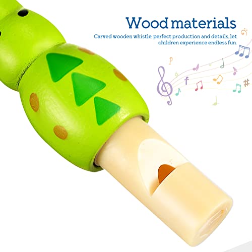 TOYANDONA Wooden Whistle Toys for Kids 7 Pcs Bird and Animal Shapes Educational Musical Toddler Whistles Lightweight Portable