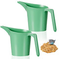 Relaxweex 2 Pcs Bird Seed Scoop, Pet Food Bird Seed Scoop Large Capacity Suitable Narrow Spout Suitable for Tube Feeders for Filling Avian Birds Feeders Small Animal Food(Green) - color: Green
