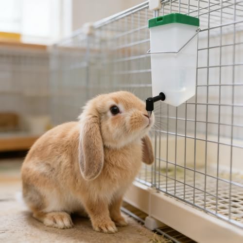 4Pack Rabbit Water Bottle for Cage, 32oz Small Animal Water Dispenser Water Bottle for Small Pet/Bunny/Ferret/Hamster/Guinea Pig/Rabbit/Chinchilla/Mouse/Rat/Gerbil (4)