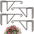 4 Pack Vinyl Fence Hooks, Heavy Duty Durable Brown Fence Plant Hangers for Outdoor, Patio Hooks, Over The Fence Hook for Hanging Plants, Flower Baskets, Bird feeders, Lights, Pool Equipment - color: Brown