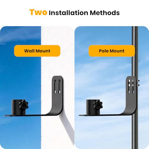 Wall Mount Bracket Designed for BirdBuddy Pro1 /2 Smart Feeder – Durable Metal Heavy Duty Mount Stand for Wall Fences Poles Post, Weather-Proof Outdoor Feeder Accessory, Black