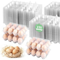150 Pack 12 Count Plastic Egg Cartons - Bulk Cheap Clear Reusable Egg Containers for Chicken Eggs, Dozen Egg Storage Solutions. (150) - size: 3x4，150Pack