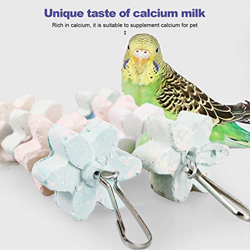 3Packs Parrot Chewing Toy Beak Trimmer Calcium Stone with BellParrot for Cockatiel Conure African Grey Amazon Parrots Parakeet Cockatiel Bird (Style-2)