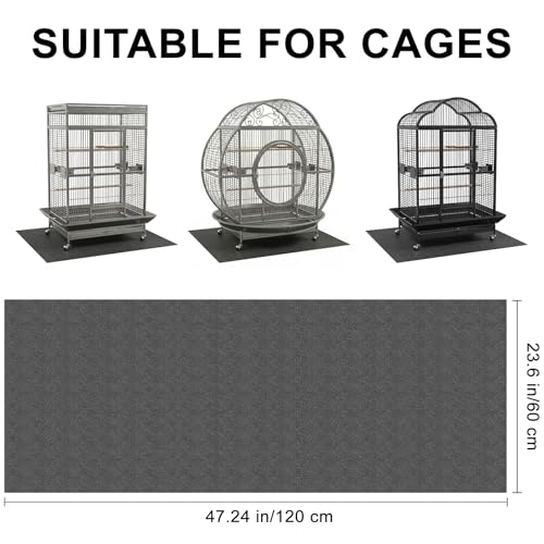 Under Pet Cage Mat for Bird Cages, Dog Kennels, Reptile Aquariums, Dog Kennels, Water-Resistant Pad for Hard Floors and Surfaces (XX-Large) - size: XX-Large