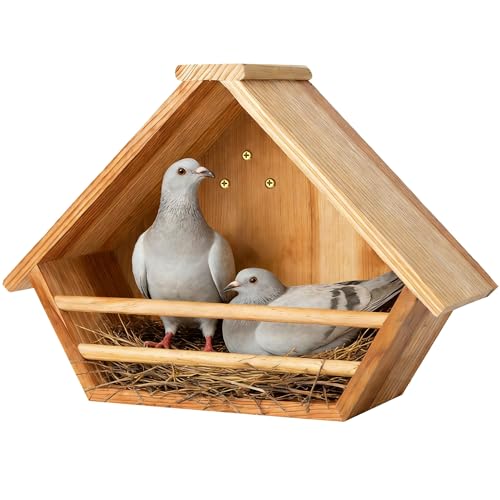 Cedar Mourning Dove Nesting Box, Oltara Wooden Dove Pigeon Bird House for Outdoors