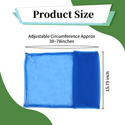 Daoeny 2Pcs Universal Bird Cage Cover, Adjustable Seed Feather Catcher, Soft Airy Nylon Mesh Parrot Net, Birdcage Cover Skirt Sheer Guard for Round Square Cages (Green+ Blue) - color: Blue & Green, size: 78.7 x 15.7 inch